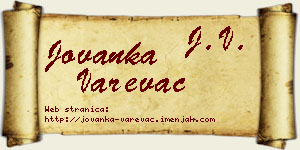 Jovanka Varevac vizit kartica